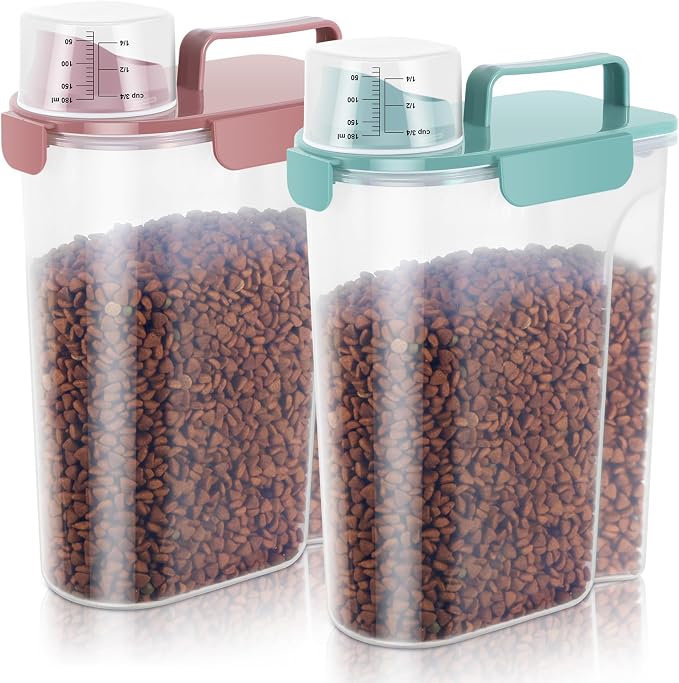 LEAWALK 5Lbs Airtight Cat Dog Food Storage Container by LEAWALK