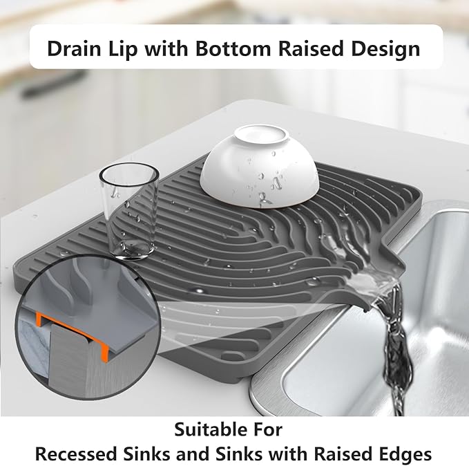 Dish Drying Mat for Kitchen Counter, - Image 3