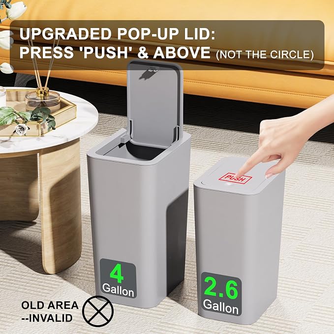N. NETDOT 3 Pack Small Trash Can - Image 4