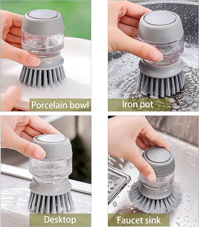 Palm Brush Refills, Dish Brush Replacement Head, 4 Pack - Image 7