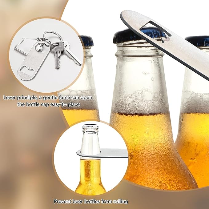 30 Pcs Flat Bottle Opener 3.5 x 1.18 inches Stainless Steel Beer bottle Openers - Image 3