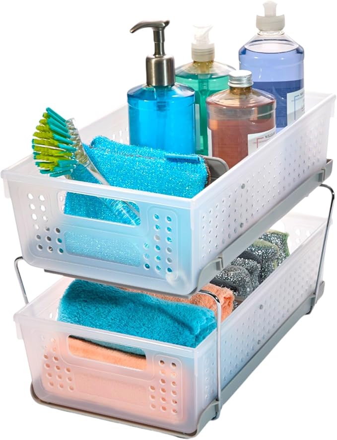 madesmart 2 Tier Bath Organizer, Undersink Storage - Image 3