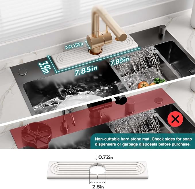 Eormoe Kitchen Sink Faucet Mat - Image 2
