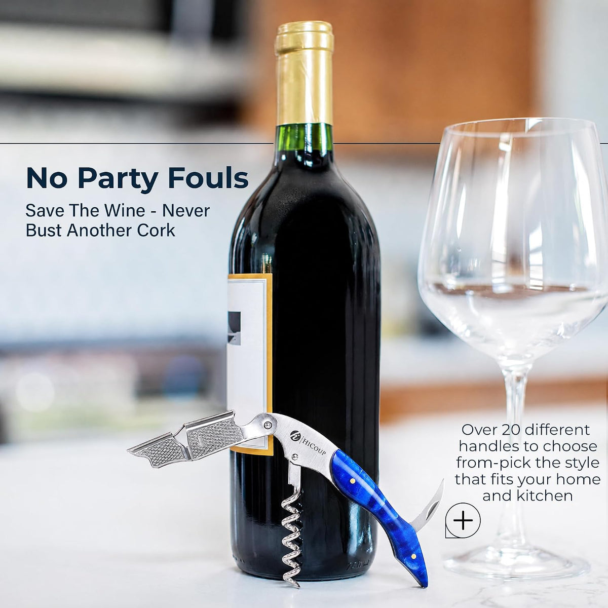 HiCoup Wine Opener - Professional Corkscrews for Wine Bottles w/Foil