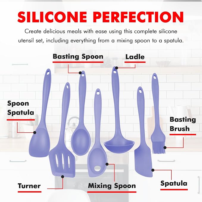 Chef Craft - Premium Silicone Kitchen Tools and Utensils Set, Non-Scratch - Image 4