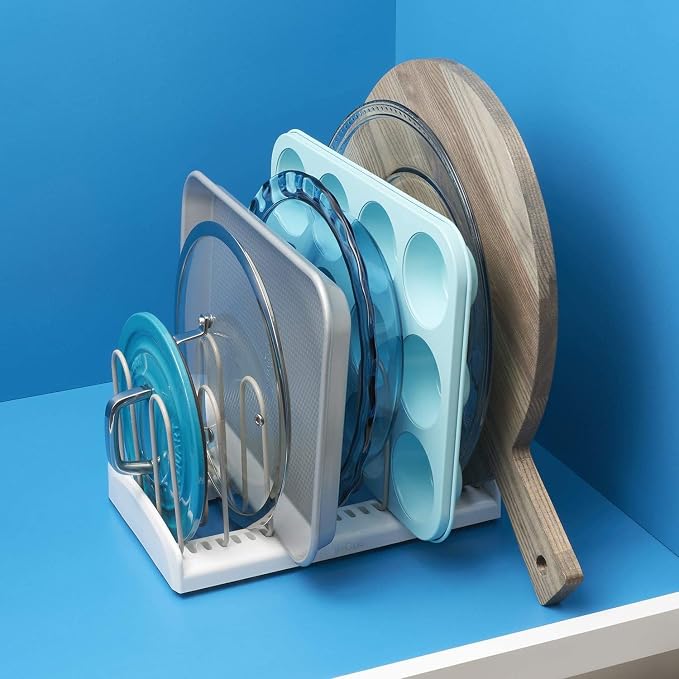 YouCopia StoreMore Adjustable Pan and Lid Rack, Pot Lids and Pans Organizer - Image 5