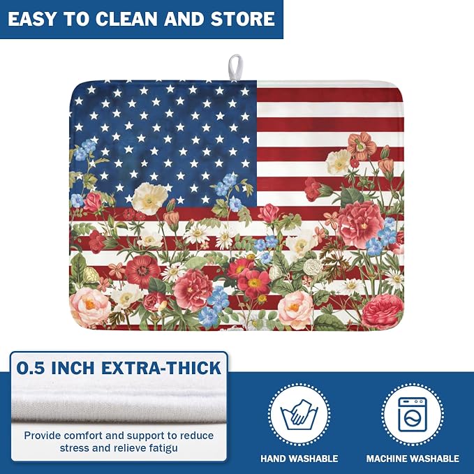 4th of July Dish Drying Mat 24x18 Inch, Patriotic Drying Mat - Image 5