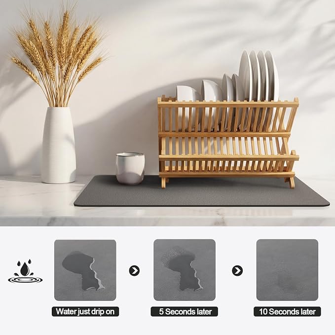 Ecotrim - Dish Drying Mat for Kitchen Counter | Coffee Bar Mat for Countertops - Image 4