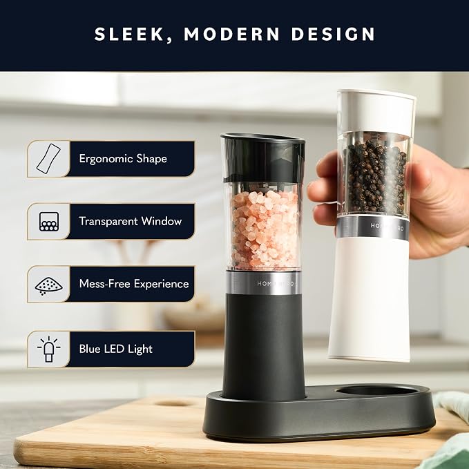 Home Hero Electric Salt and Pepper Grinder Set - Image 5