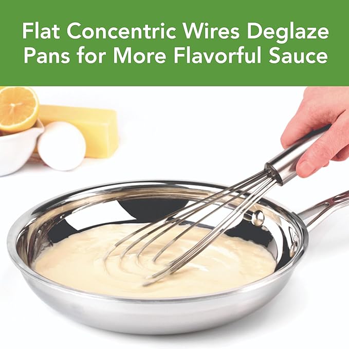 Tovolo Flat Whisk Stainless Steel 10” Gravy Whisk - Image 3