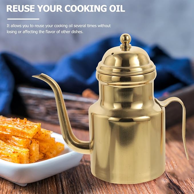 Cabilock Oil Dispenser Vinegar Dispenser Bottle Stainless Steel Oil Can - Image 3