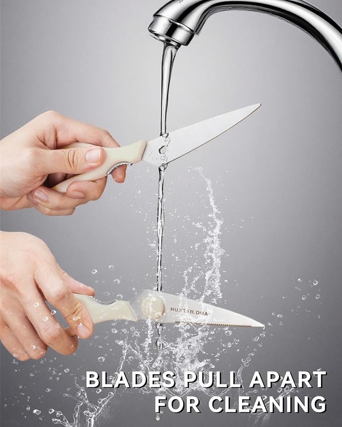 Kitchen Scissors for Food, HUNTER.DUAL Heavy Duty Come Apart Poultry Shears for - Image 4