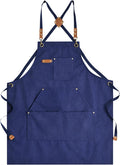 Aoomzoon Canvas Aprons for Men Chef Apron, Work Apron - 16oz Heavy Duty Cross by Aoomzoon