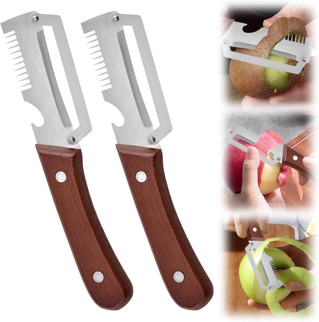 2Pcs Vegetable Peeler for Kitchen – 2026 New 3 in 1 Multifunctional