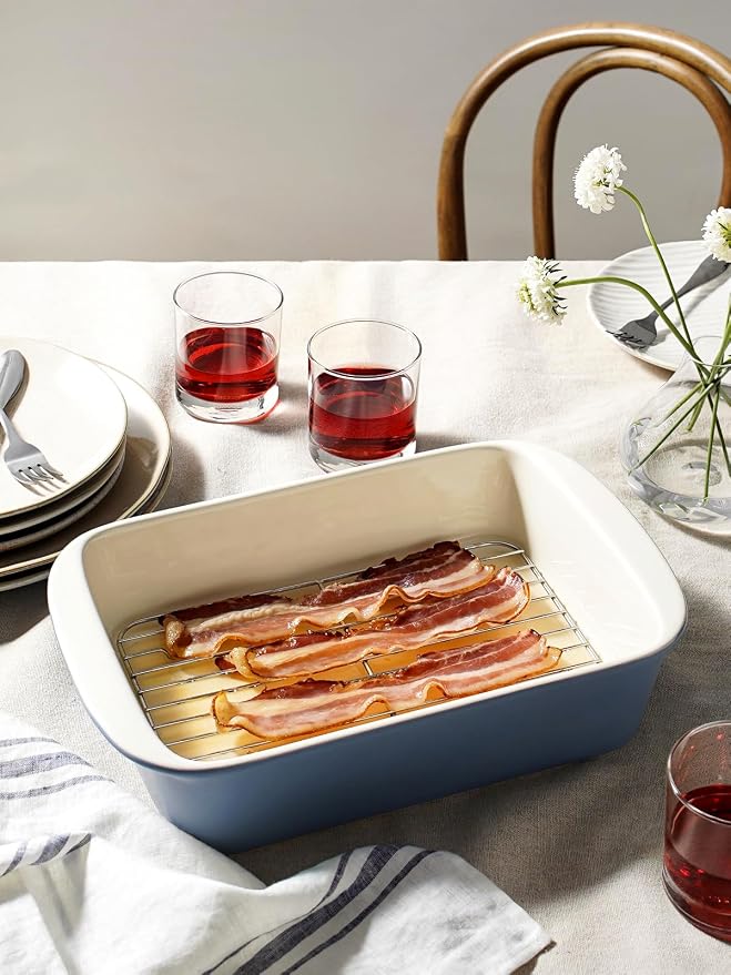 LE TAUCI Deep Casserole Dishes for Oven, 13.7”x9.6” Ceramic Baking Dish Set - Image 5