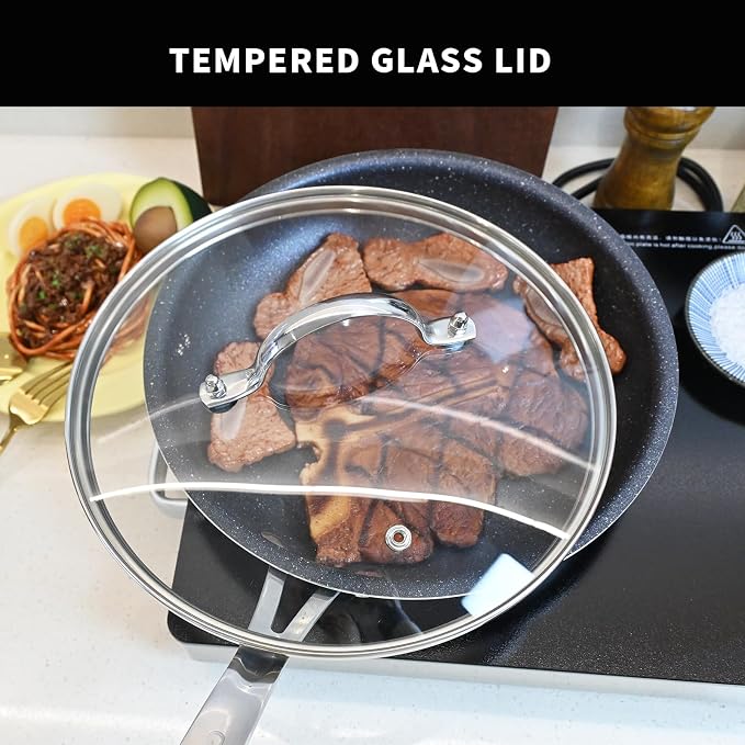 Antrader Tempered Glass Lid, 9.5Inch Cookware Glass Replacement Lid - Image 5