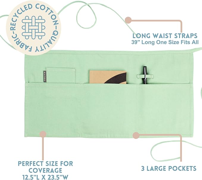 MEEMA Chef Waist Apron Cotton Fabric |Washable & Breathable Waitress & Server - Image 4