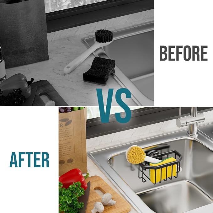 TAILI Sponge Holder with Strong Suction Cup, Dish Sponge Caddy Inside Sink - Image 6