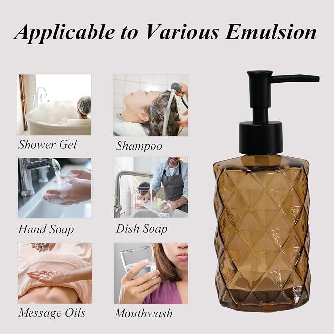 12Oz Small Glass Soap Dispenser - Image 6