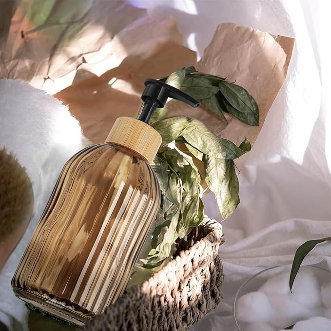 Amber Glass Soap Dispenser - Image 3