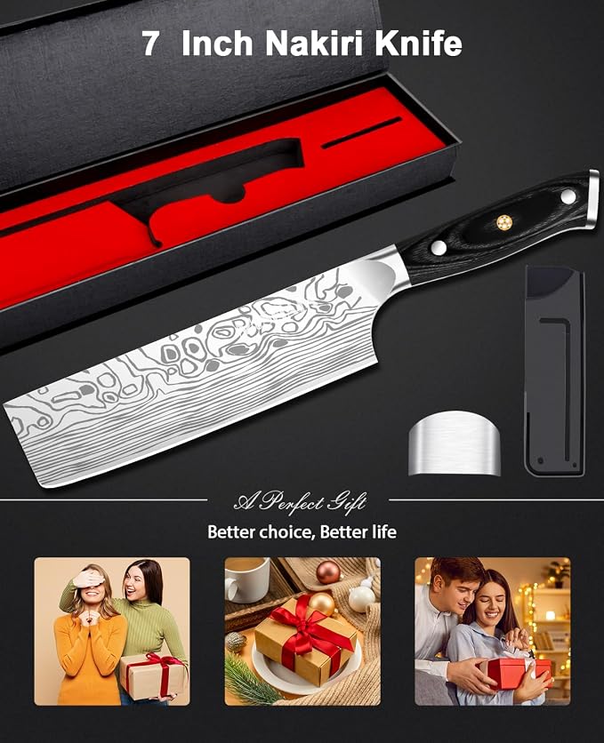 MOSFiATA 7” Nakiri Chef's Knife - Image 5
