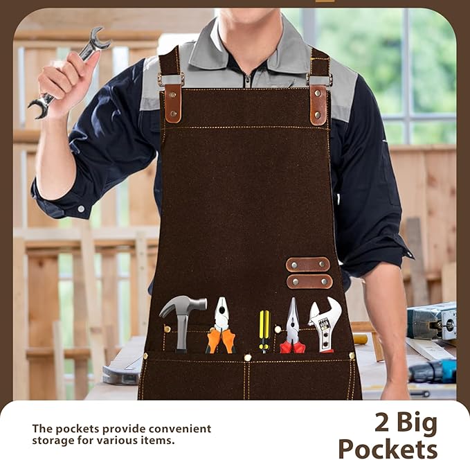 Apron for Men Women, Chef Apron - Image 4