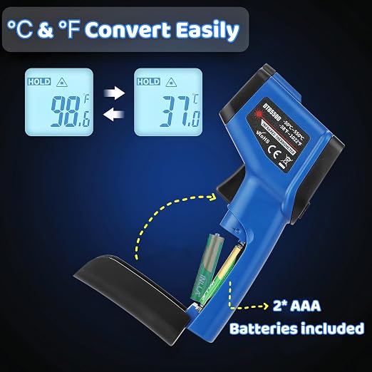 Infrared Thermometer Gun for Cooking, -58℉~1022℉, Digital Laser Temperature Gun - Image 2