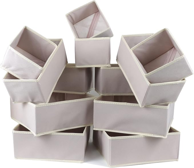 Fordonral 12 Pack Drawer Organizer Clothes, Foldable Fabric Dresser Organizer - Image 2