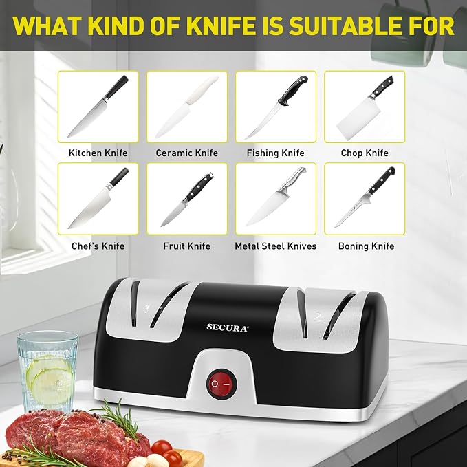 Secura 2-Stage Electric Knife Sharpener - Image 4