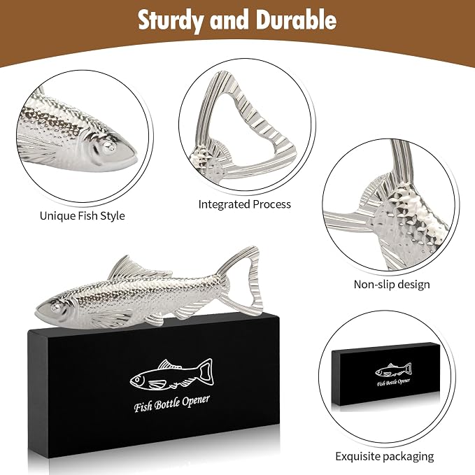Fish Gifts for Men Fish Beer Bottle Opener, Fishing Gift for Fathers Day - Image 4