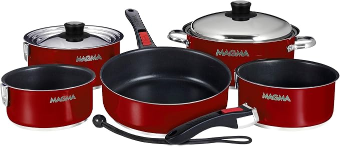 Magma 10 Piece Gourmet Nesting Stainless Steel Cookware Set by MagmaProducts