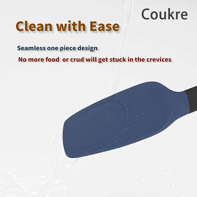 Coukre Silicone Spatula Set of 5, High Temperature Resistant, Food Grade - Image 4