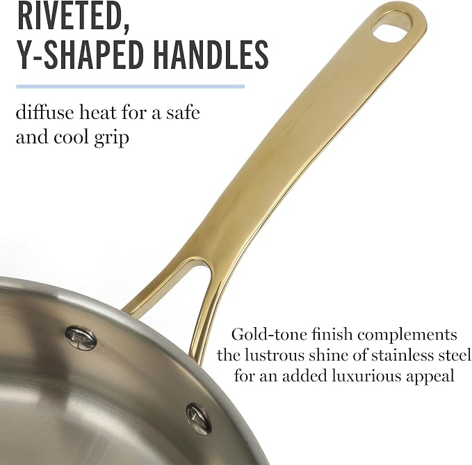 Martha Stewart Castelle 10 Piece 18/8 Durable Stainless Steel Induction Safe - Image 5