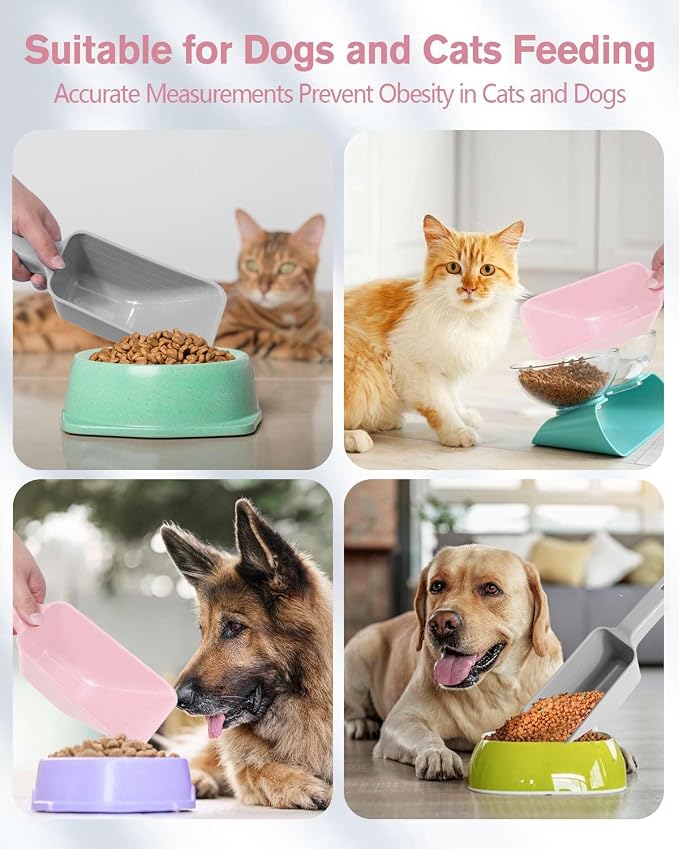 2 Cup Dog Food Scoop, Plastic Pet Food Scoop - Image 6