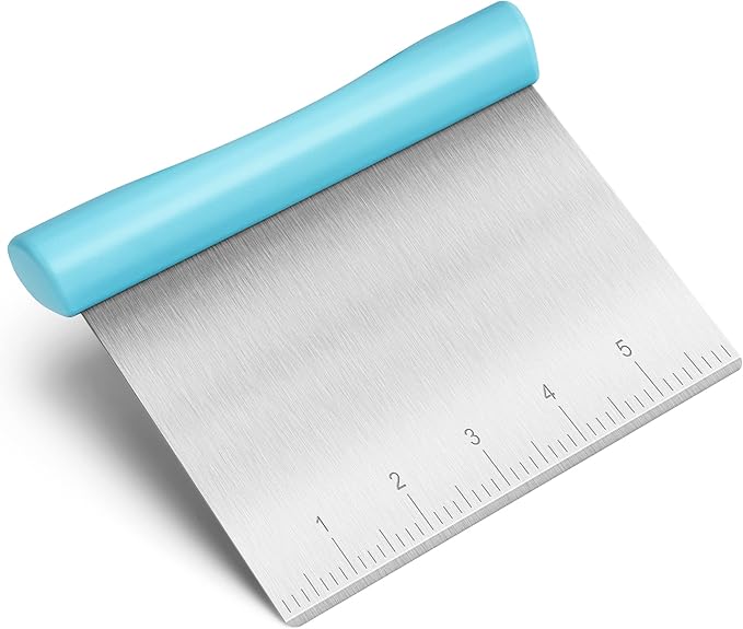 Upgraded 304 Stainless Steel Multi-Purpose Bench Scraper by Rainspire
