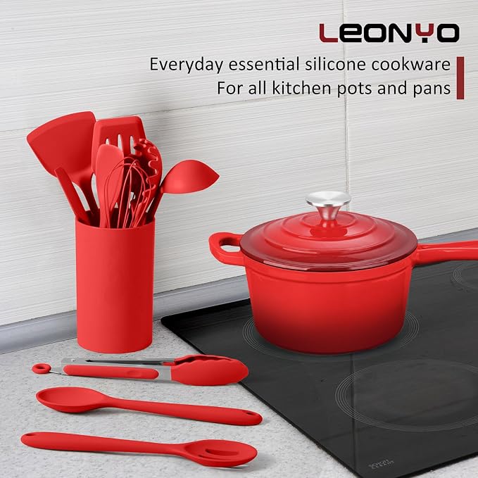 1 Quart Saucepan with Lid, Leonyo Enameled Cast Iron Sauce Pan with Lid - Image 8