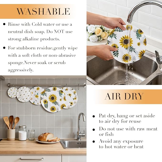 Tirphy 5-Size Reusable Bowl Covers - Image 8