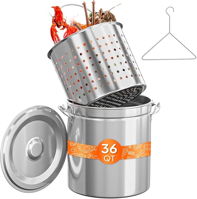 ROVSUN 36QT Stainless Steel Seafood Boil Pot by ROVSUN