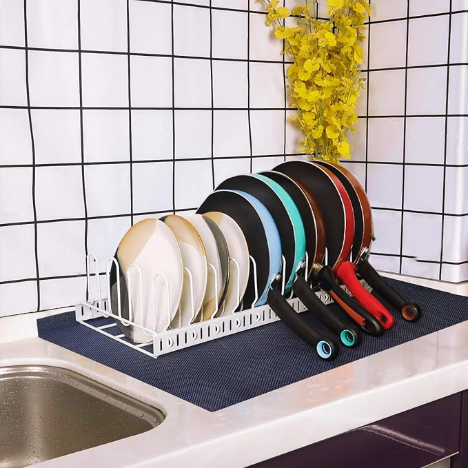 X-cosrack Expandable Food Container Lid Organizer, Large Capacity Adjustable 10 - Image 9