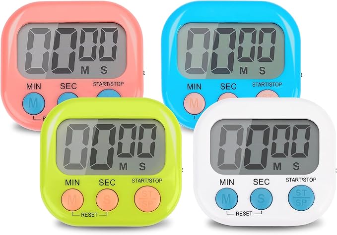 4-Piece Multi-Function Electronic Timer, Learning Management, Suitable by CHEMEILAI