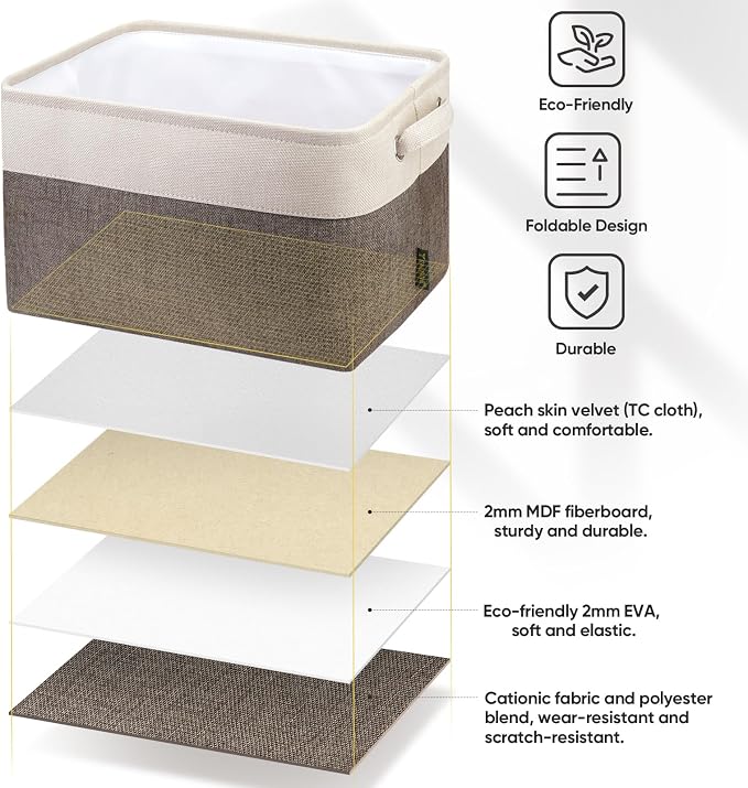 BALEINE 2 Pack Fabric Closet Storage Bins - Image 8