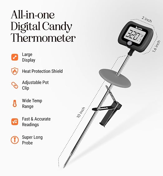 Digital Candy Thermometer with Pot Clip, Instant Read Kitchen Thermometer - Image 3