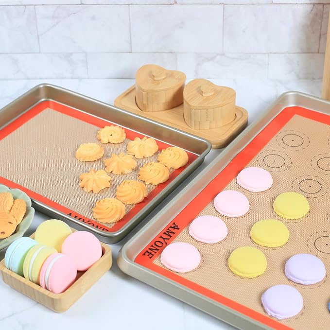 Silicone Baking Mats Set of 4, Non Stick Reusable Silicone Liners - Image 5