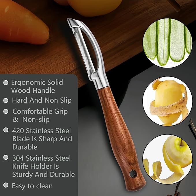 Professional Potato Peeler, Vegetable Peeler Stainless Steel, Carrot Peelers - Image 5