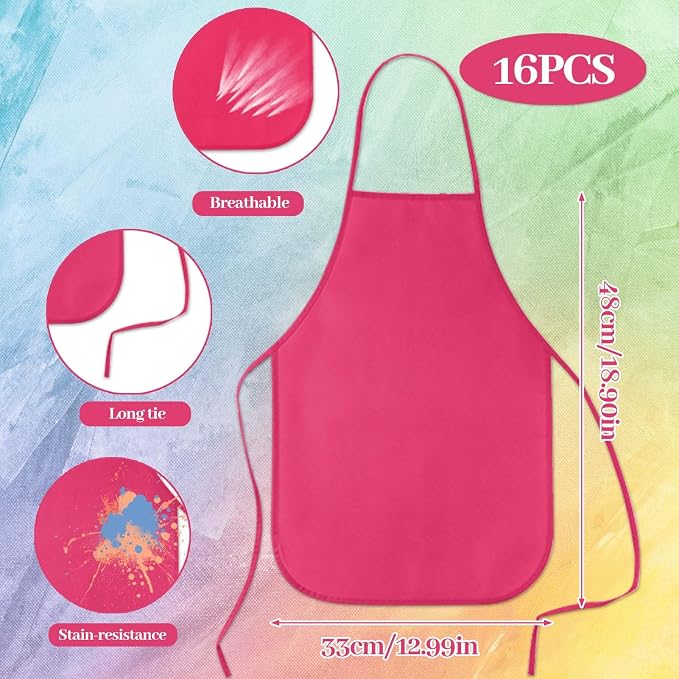 KUUQA 16/24/30/36/40Pcs Kids Apron Painting Aprons - Image 2