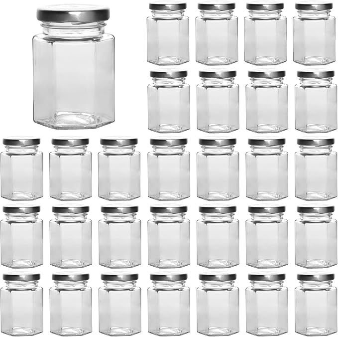 Accguan Hexagon Glass Jars, Mason Jars by Accguan