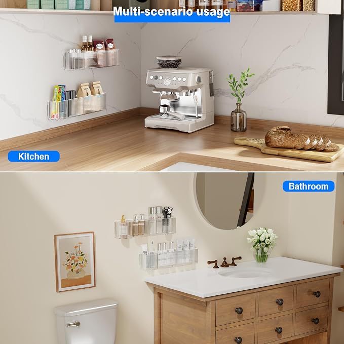 MUSTORN 2 Pack Adhesive Cabinet Door Organizer, Lid Organizers Inside Cabinet - Image 8