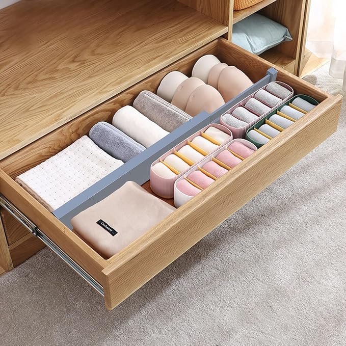 ANTOWIN Bamboo Drawer Dividers Organizers, Expandable Drawer Separators Splitter - Image 7