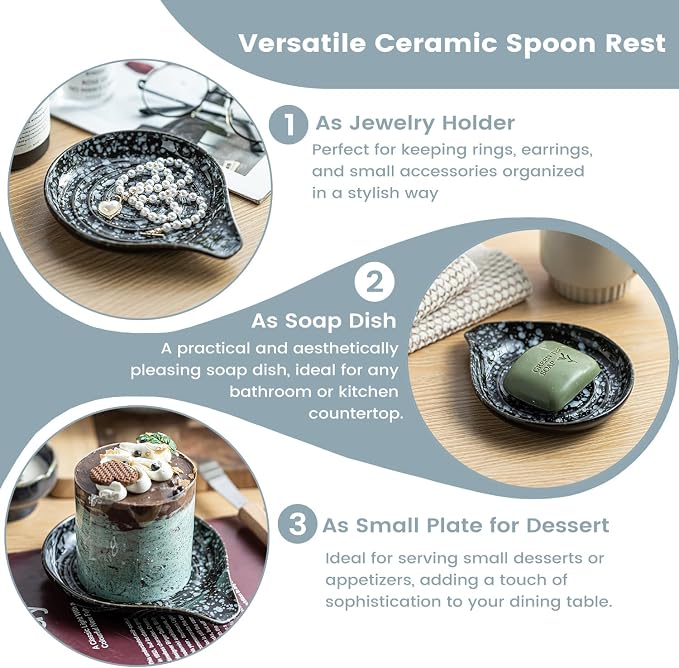 LAUCHUH Spoon Rest for Stove Top, 5 inch Cooking Spoon Holder for Kitchen - Image 6