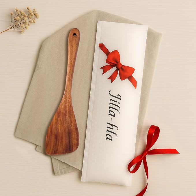 Jilla-hla Wooden Spatula Nonstick Turner Acacia Wood, Right Long Handle Flat - Image 9